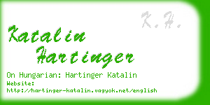 katalin hartinger business card